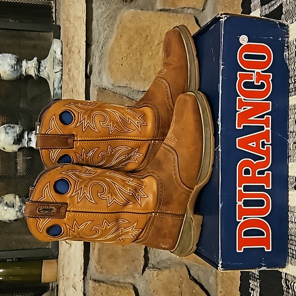 🥾Durango Rebel Men’s 11” Western Tan Slip & Oil Resistance Outsole Boots Sz 10D - Picture 2 of 16